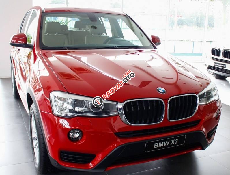 BMW X3 xDrive 20i 2017, màu đỏ, nhập khẩu, giá rẻ nhất toàn quốc, có xe giao ngay-1