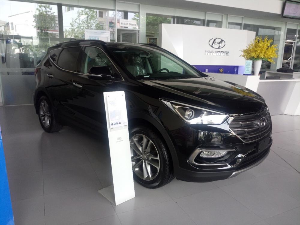 Bán Hyundai Santa Fe đời 2017, màu đen, nhập khẩu  -2