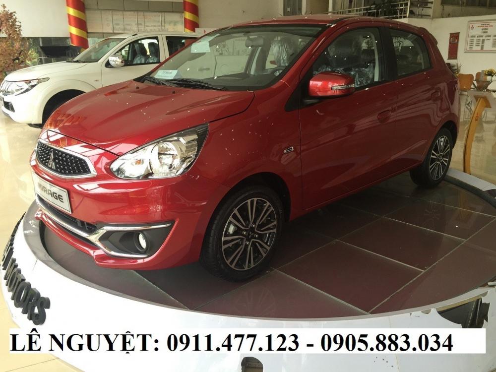 Bán ô tô Mitsubishi Mirage đời 2017, màu đỏ, xe nhập, giá 378tr-7