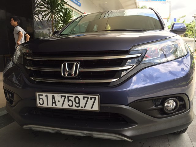 Bán xe Honda CR V sản xuất 2014, màu xanh lam, xe nhập-7