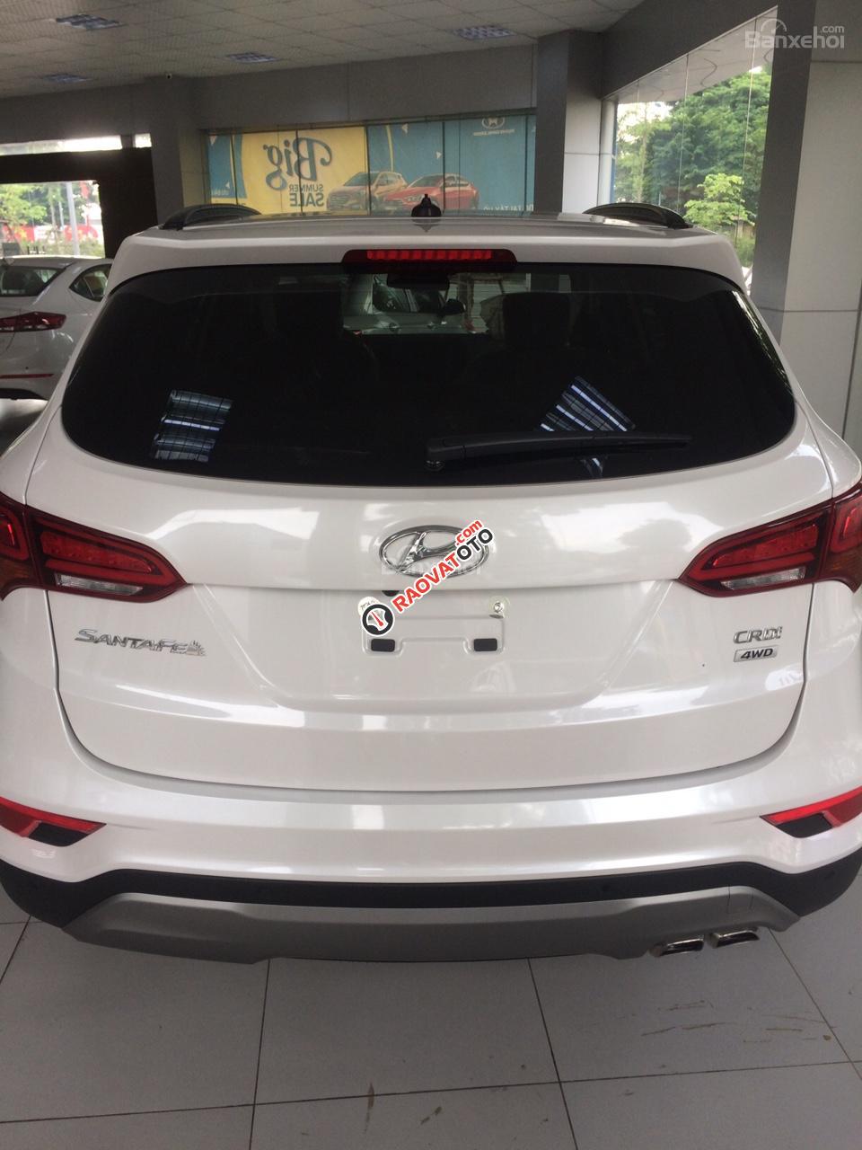 Bán Hyundai Santa Fe 2.4L AT đời 2017, màu trắng-6