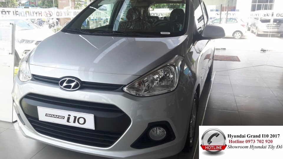 Bán Hyundai Grand i10 đời 2017, màu bạc, nhập khẩu  -1