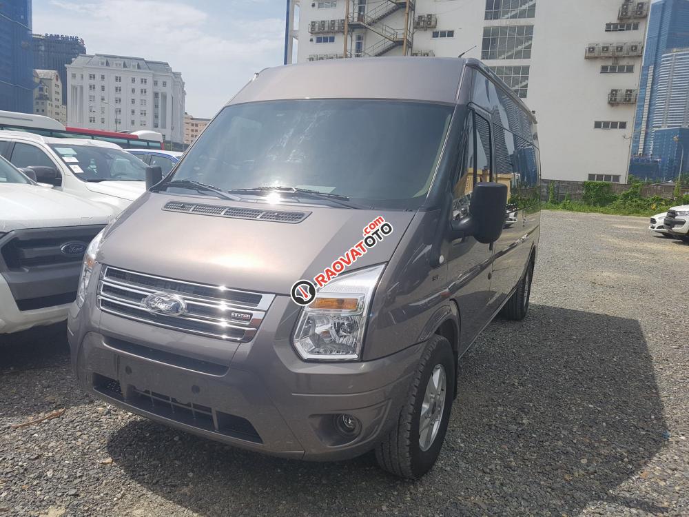 Bán Ford Transit 2.4L Luxury đời 2017, màu ghi-0