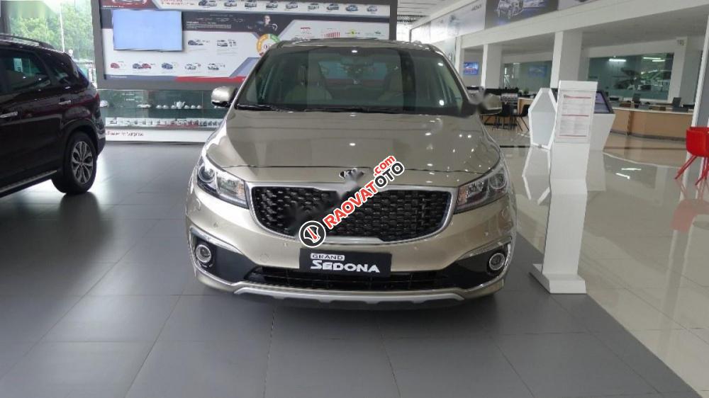 Cần bán xe Kia Sedona GATH năm 2017, màu ghi vàng -3