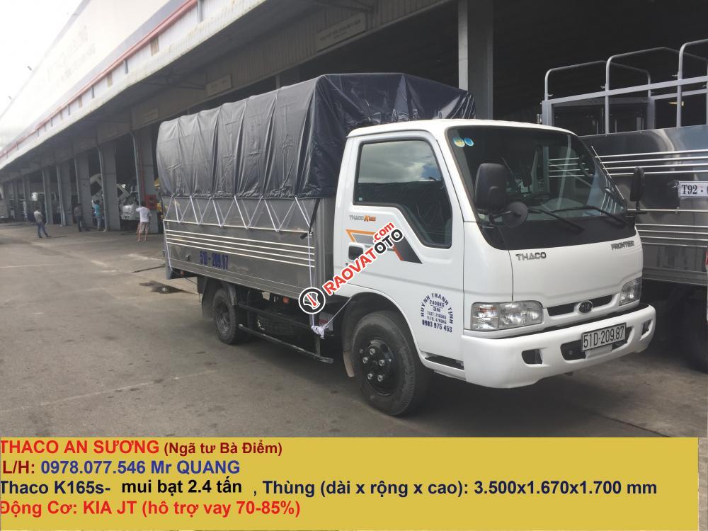 Trường Hải An Lạc bán xe tải Thaco Kia K165S 2.3 tấn thùng mui bạt, đời mới nhất giao ngay tại TPHCM-0