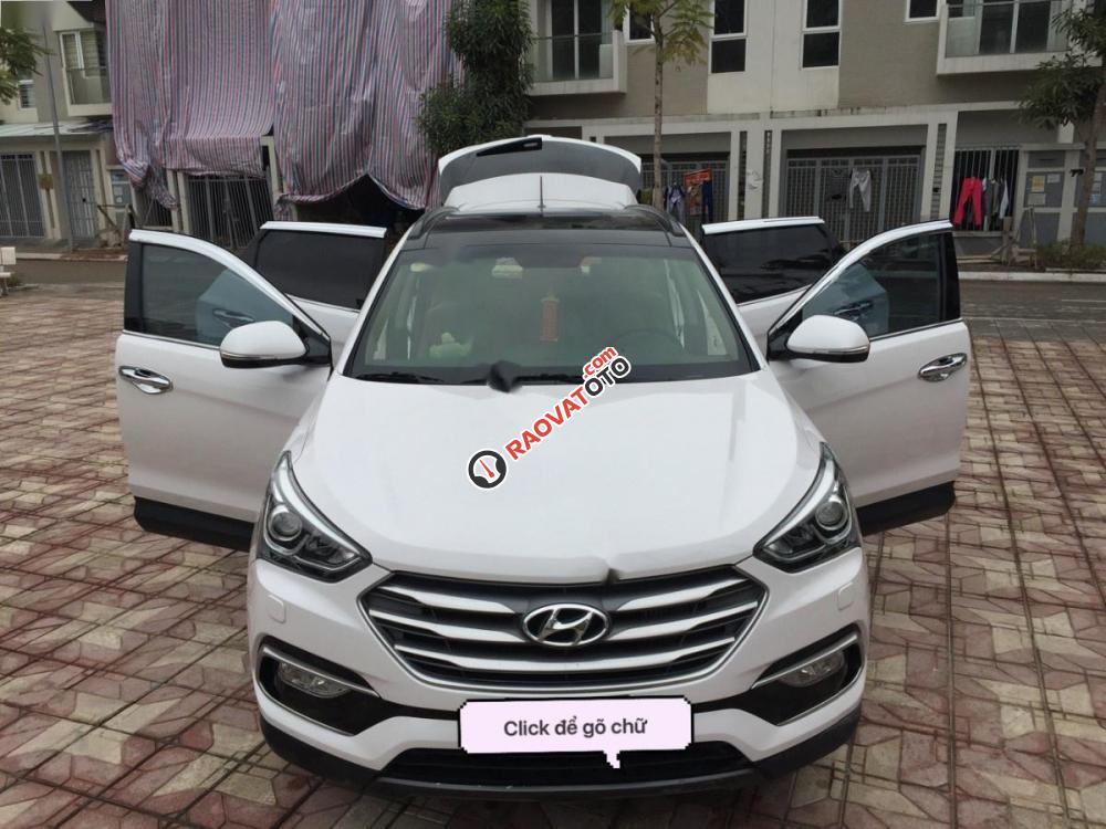 Bán ô tô Hyundai Santa Fe đời 2016, màu trắng số tự động-5