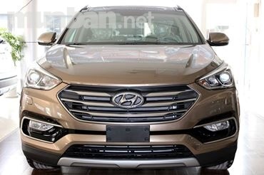 Bán Hyundai Santa Fe đời 2017, màu nâu, nhập khẩu nguyên chiếc-0