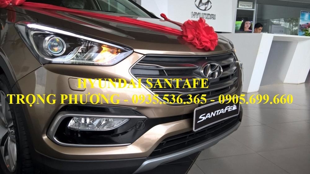 Bán xe Hyundai Santa Fe sản xuất 2017, màu nâu, nhập khẩu nguyên chiếc-5