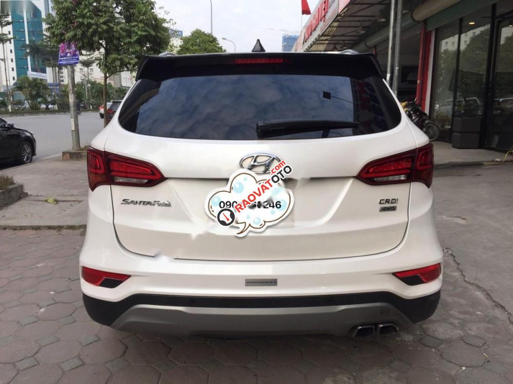 Bán ô tô Hyundai Santa Fe 2.2L CRDI đời 2017, màu trắng-2