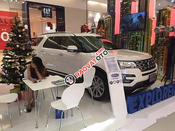 Bán Ford Explorer Limited Ecoboost 2.3L AT sản xuất 2016, màu trắng, nhập khẩu-1