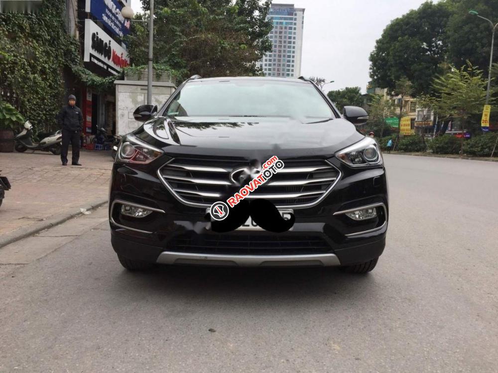 Bán ô tô Hyundai Santa Fe 2.2 đời 2016, màu đen-0