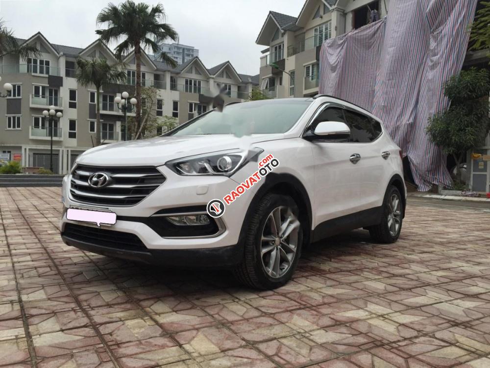 Bán ô tô Hyundai Santa Fe đời 2016, màu trắng số tự động-8