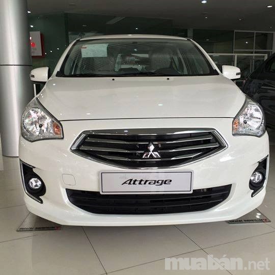 Cần bán xe Mitsubishi Attrage đời 2017, màu trắng, nhập khẩu Thái Lan-0