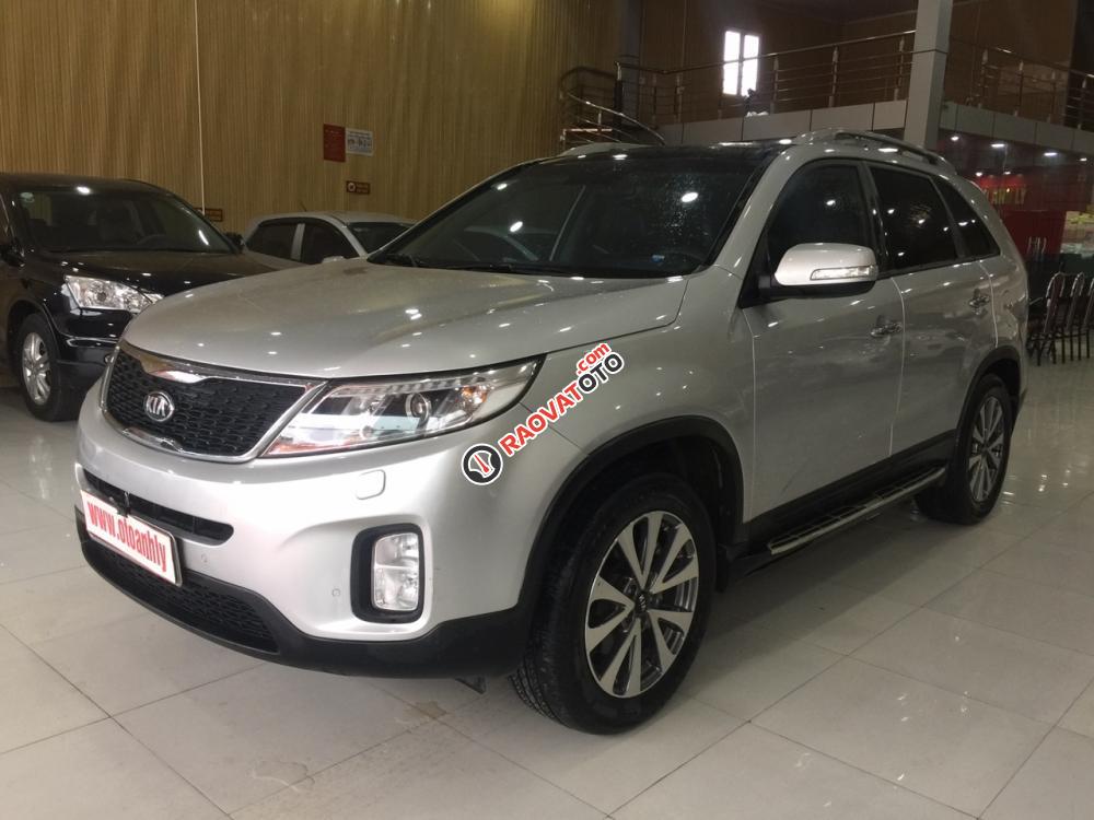 Bán Kia Sorento 2.2AT đời 2014, màu bạc, giá 805tr-9