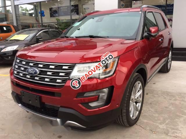 Bán xe Ford Explorer đời 2017, màu đỏ, xe nhập-0