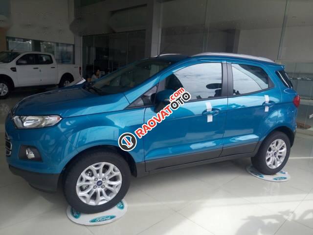 Bán ô tô Ford EcoSport Titanium 1.5AT năm 2017, màu xanh lam, 567tr-0