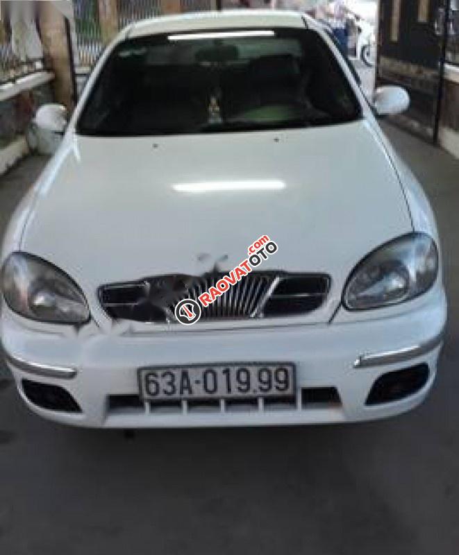 Bán Daewoo Lanos 2002, màu trắng xe gia đình, giá tốt-1