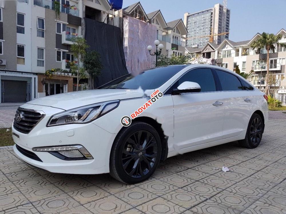 Cần bán xe Hyundai Sonata đời 2015, màu trắng, nhập khẩu nguyên chiếc, giá 810tr-6