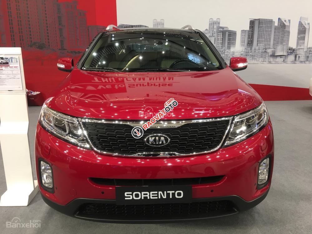 Giá xe Kia Sorento - Kia Sorento đời 2018 màu đỏ - đen, xe giao ngay-0