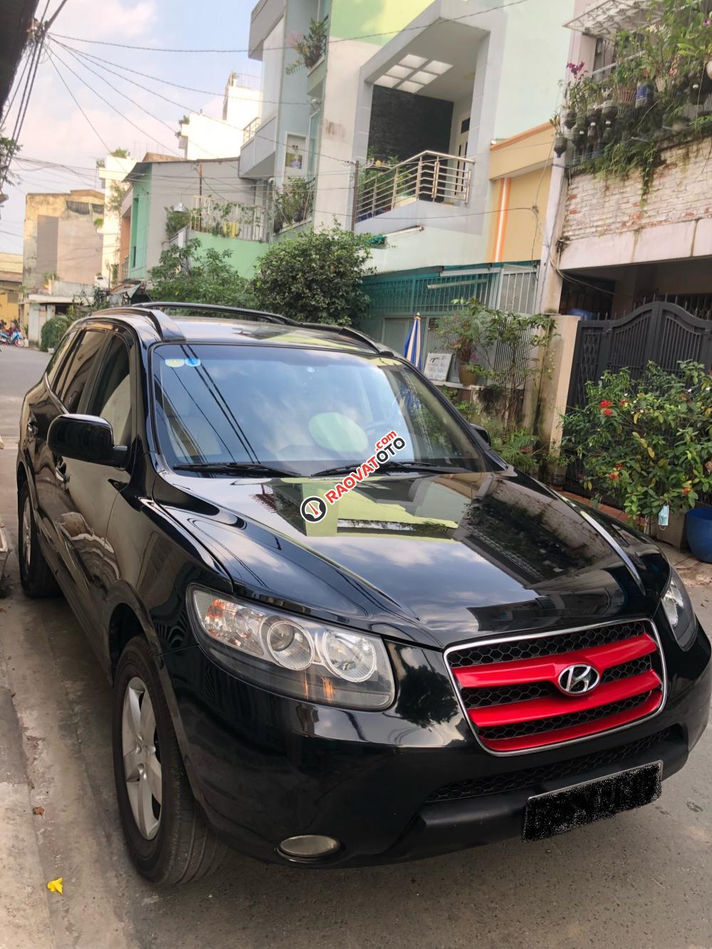 Bán xe Hyundai Santa Fe V6 2.7 2008, màu đen, xe nhập, giá 485tr-0