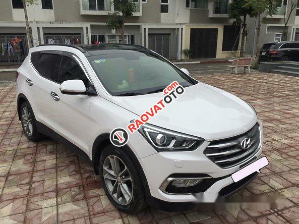 Cần bán Hyundai Santa Fe CRDi 2.2L 4WD đời 2017, màu trắng-0