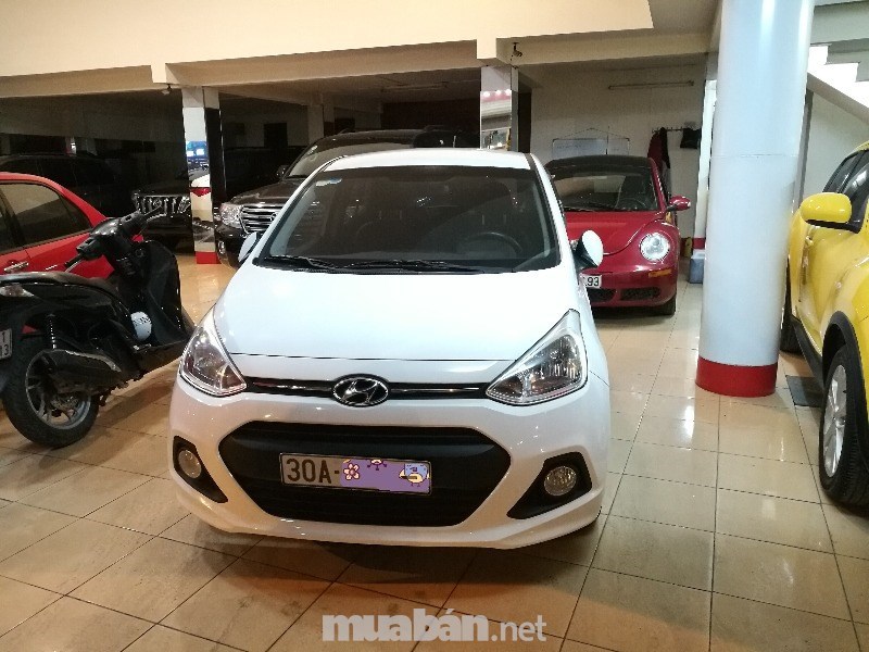 Bán xe Hyundai Grand i10 đời 2015, màu trắng, nhập khẩu, ít sử dụng giá cạnh tranh-0