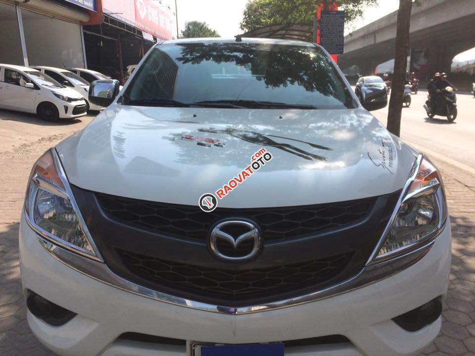 Bán Mazda BT 50 2,2 MT 4x4 đời 2014, màu trắng, nhập khẩu nguyên chiếc giá cạnh tranh-0