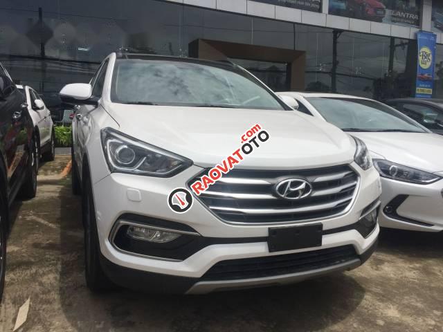 Bán ô tô Hyundai Santa Fe đời 2017, màu trắng-2