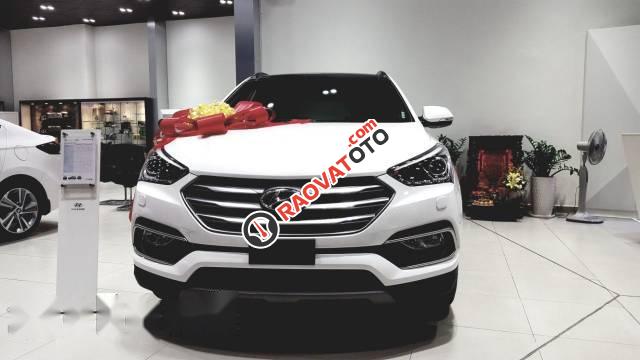 Bán ô tô Hyundai Santa Fe đời 2017, màu trắng, 898 triệu-0