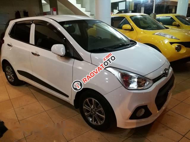 Bán Hyundai Grand i10 1.2AT đời 2014, màu trắng-0