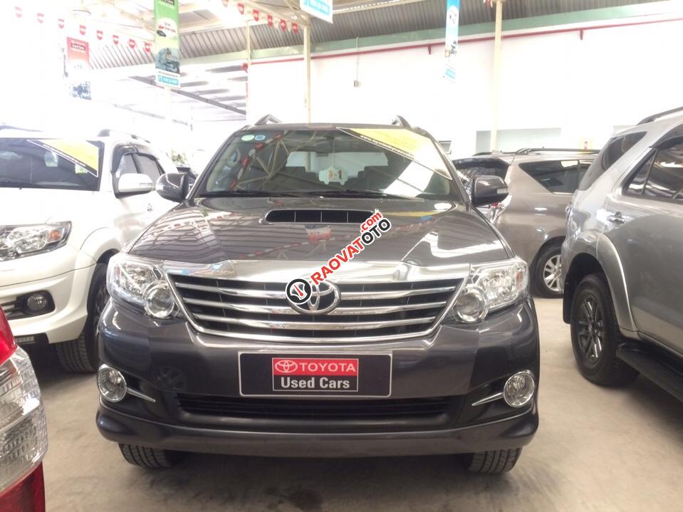 Bán xe Fortuner máy dầu sản xuất 2016, màu xám-0