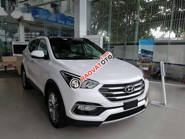 Bán Hyundai Santa Fe đời 2017, màu trắng-1