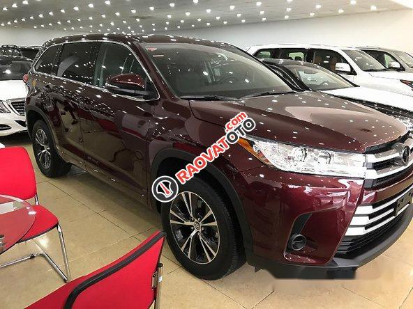 Bán Toyota Highlander LE đời 2017, màu đỏ, xe nhập-0