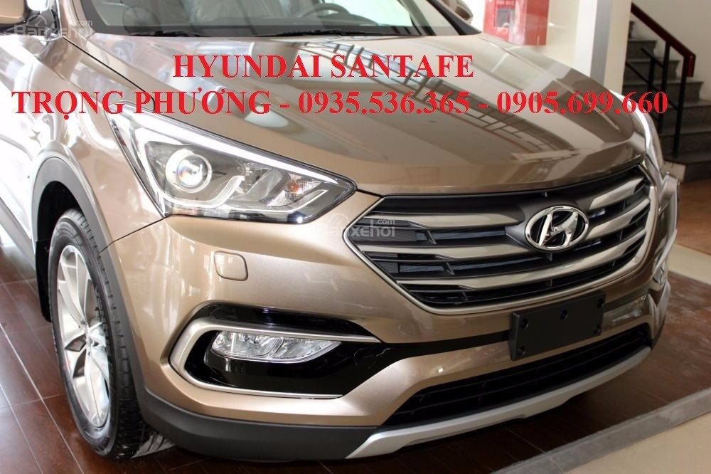 Bán xe Hyundai Santa Fe sản xuất 2017, màu nâu, nhập khẩu nguyên chiếc-11