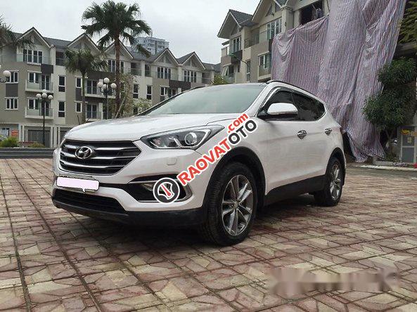 Cần bán Hyundai Santa Fe CRDi 2.2L 4WD đời 2017, màu trắng-1