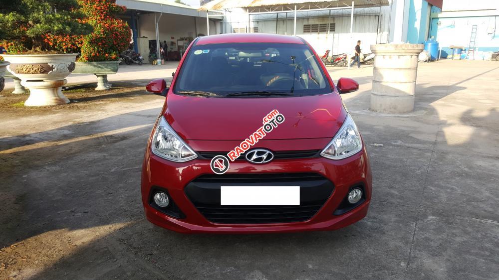 Bán Hyundai Grand i10 1.0MT 2WD đời 2015, màu đỏ, nhập khẩu nguyên chiếc giá cạnh tranh-0