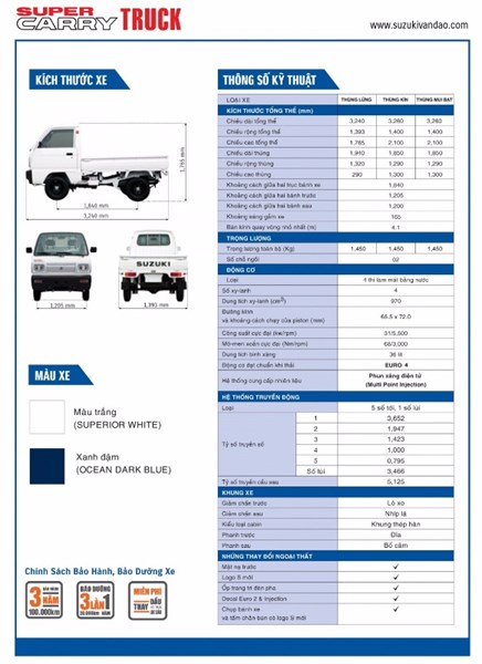 Cần bán Suzuki Super Carry Truck đời 2017, màu trắng, xe nhập, 245tr-6