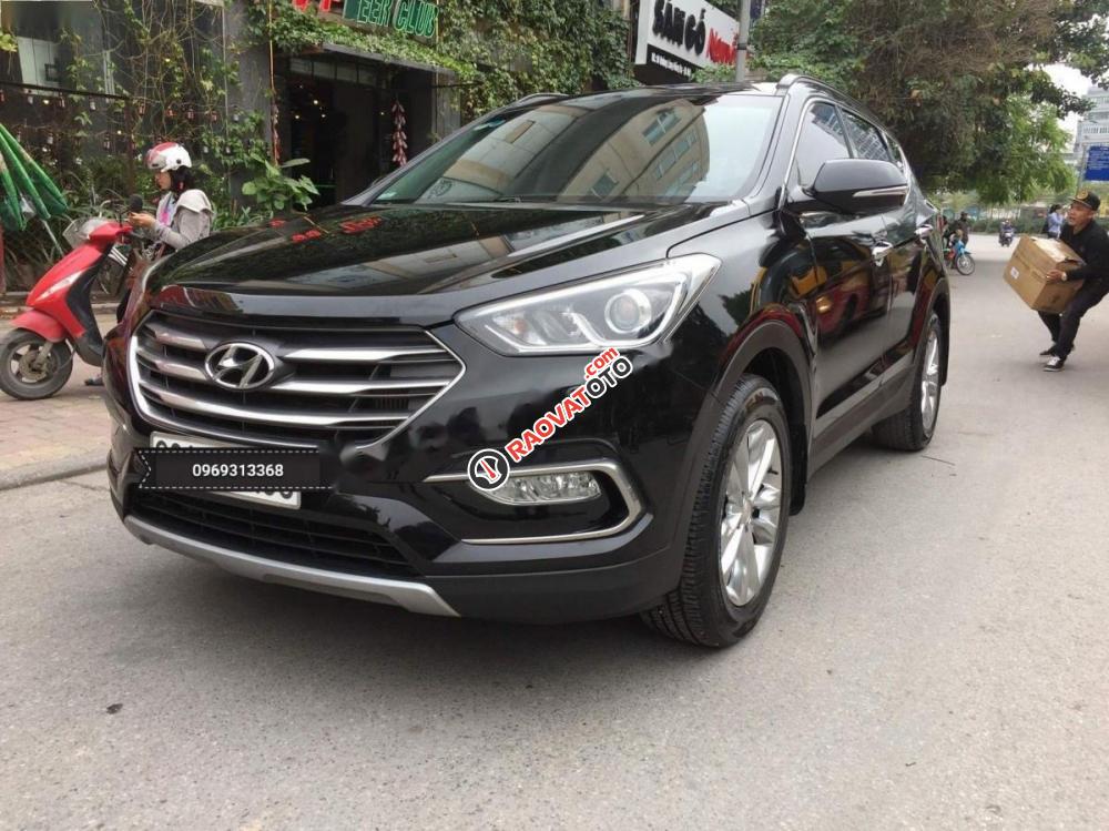 Bán ô tô Hyundai Santa Fe 2.2 đời 2016, màu đen-1