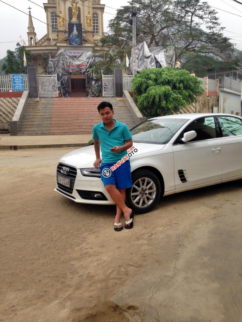 Xe Audi A4 1.8tubo sản xuất 2015, màu trắng, xe nhập xe gia đình-0