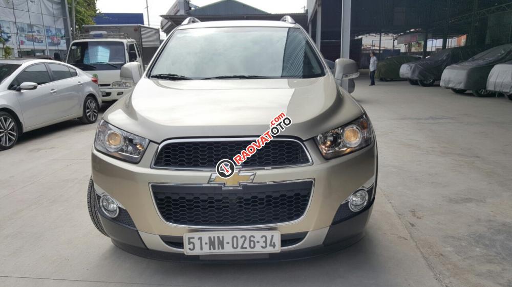 Bán Chevrolet Captiva LTZ 2.4AT màu vàng cát, số tự động biển Sài Gòn, sản xuất 2013 một chủ-9