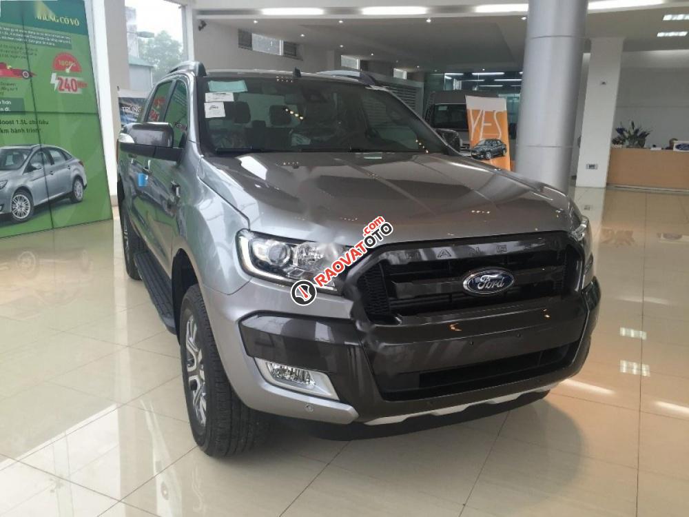 Bán xe Ford Ranger Wildtrak 3.2L 4x4 AT 2017, màu xám, nhập khẩu-6