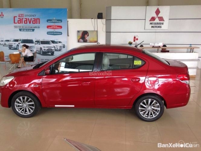 Bán Mitsubishi Attrage đời 2017, màu đỏ, xe nhập -2