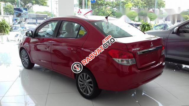 Bán xe Mitsubishi Attrage đời 2017, màu đỏ, xe nhập, giá tốt-0