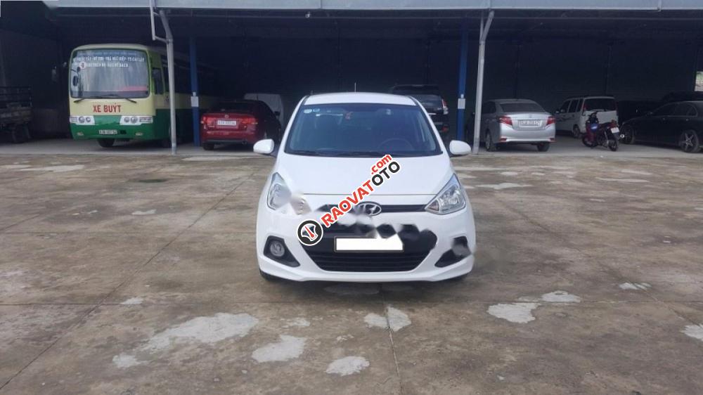 Bán Hyundai Grand i10 1.0 MT năm 2014, màu trắng, nhập khẩu xe gia đình-1