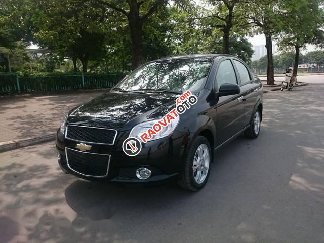 Cần bán Chevrolet Aveo AT 2017, màu đen, 495tr-5
