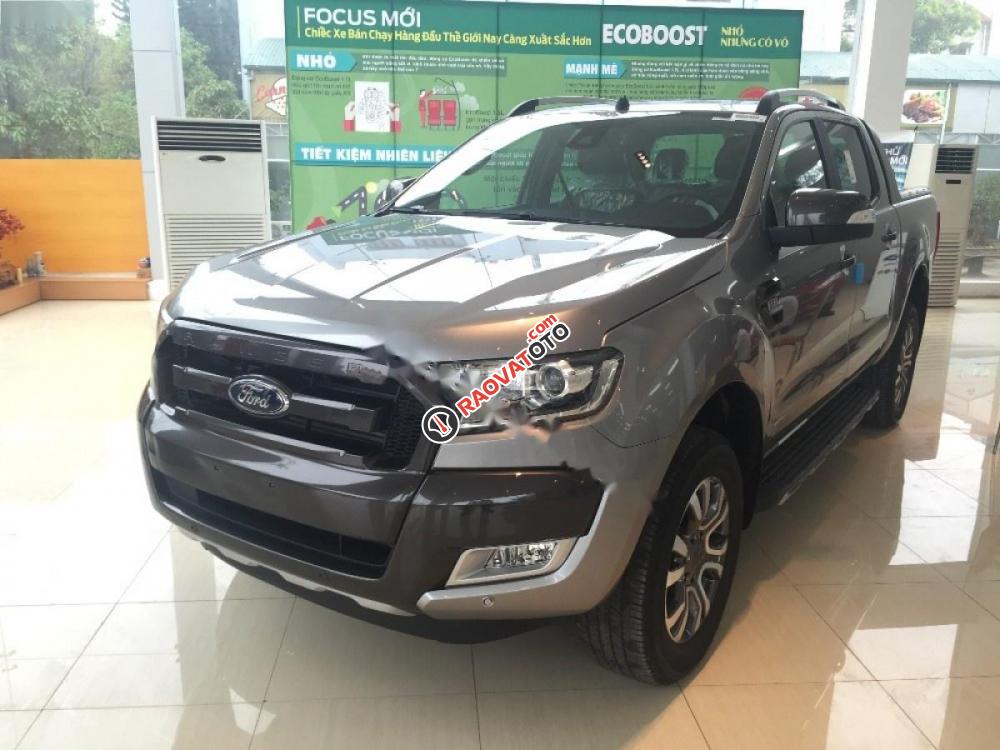 Bán xe Ford Ranger Wildtrak 3.2L 4x4 AT 2017, màu xám, nhập khẩu-5