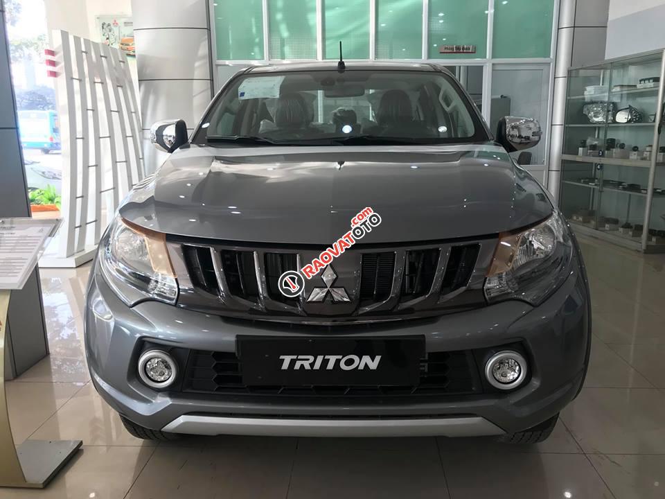 Mitsubishi Triton Mivec đời 2017, màu xám (ghi) nhập Thái, giá thương lượng-0