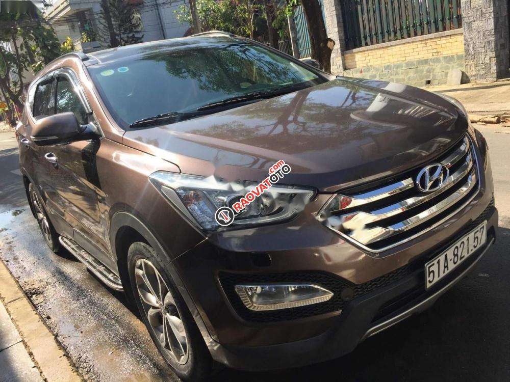 Cần bán Hyundai Santa Fe CRDi 2.2AT đời 2014, màu nâu, nhập khẩu, số tự động, giá cạnh tranh-1