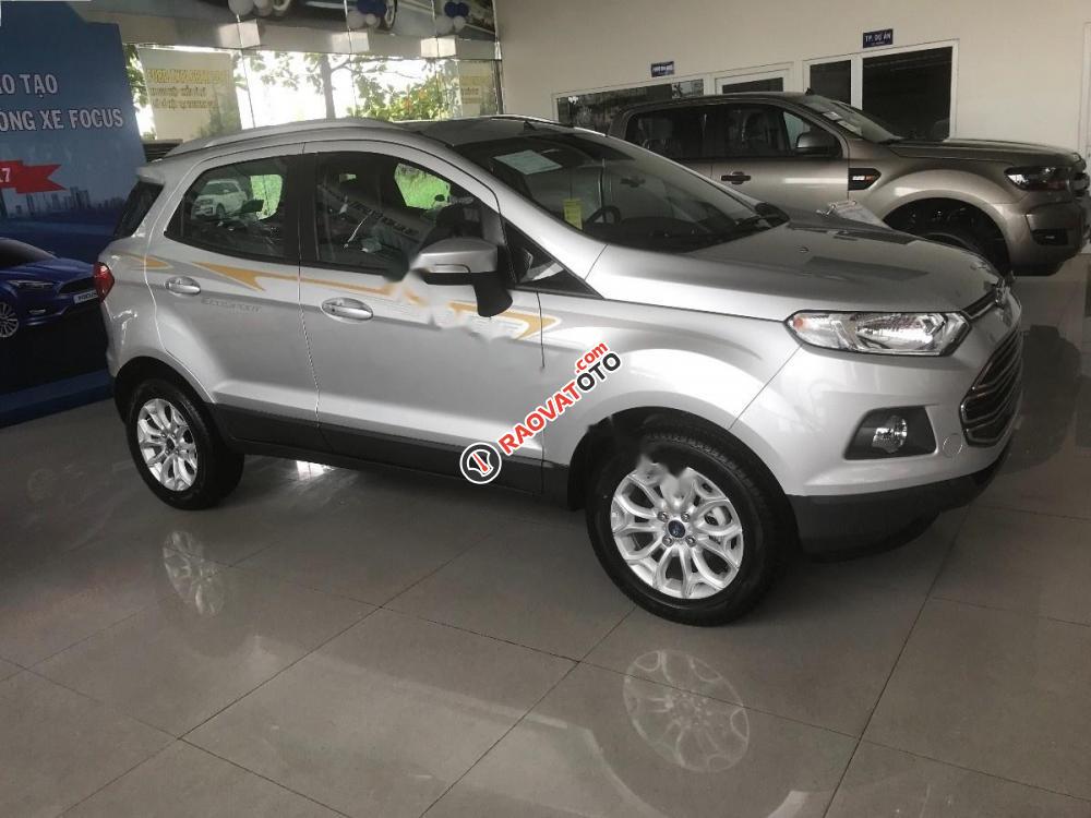 Bán Ford EcoSport Titanium 1.5L AT đời 2017, màu bạc, giá 599tr-3