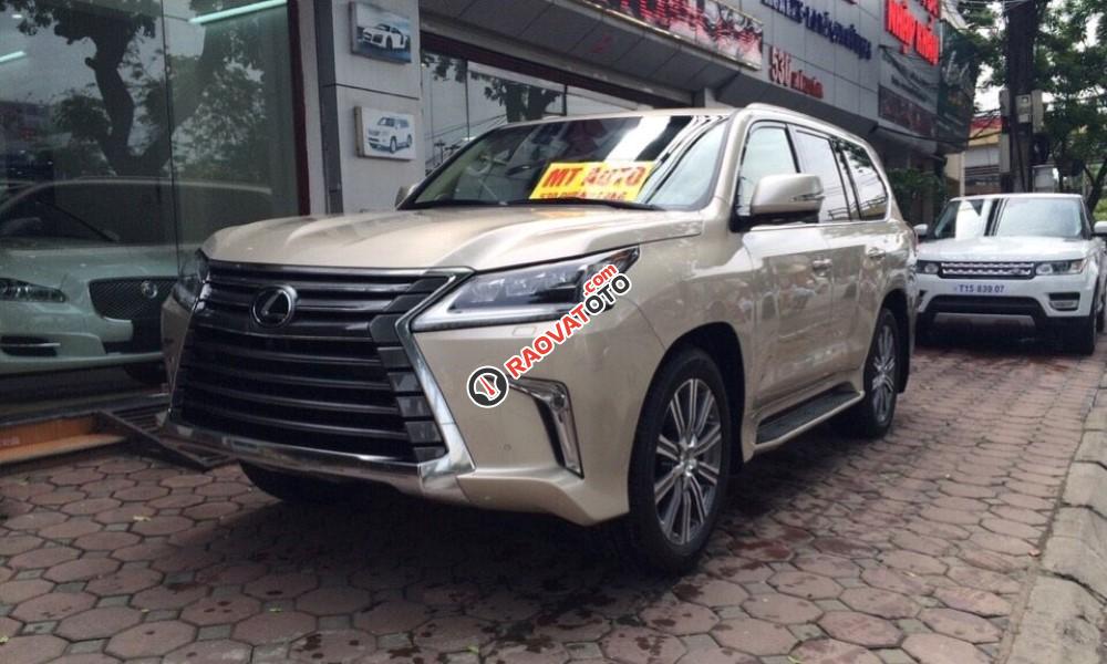 Bán xe Lexus LX 570 nhập Mỹ đời 2017, màu ghi vàng nội thất kem, mới 100%-0